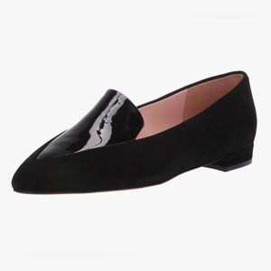 J. Crew Black Suede Patent Leather Pointed Toe Loafers